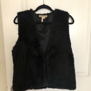 BCBGeneration Black Fur Vest